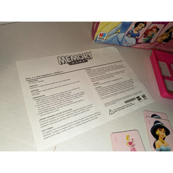Memory Game Disney Princess Edition Milton Bradley 44007 2004 71/72 Cards - Picture 9 of 12